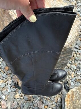 Aldo - Classic Tall Black Leather Riding Boots